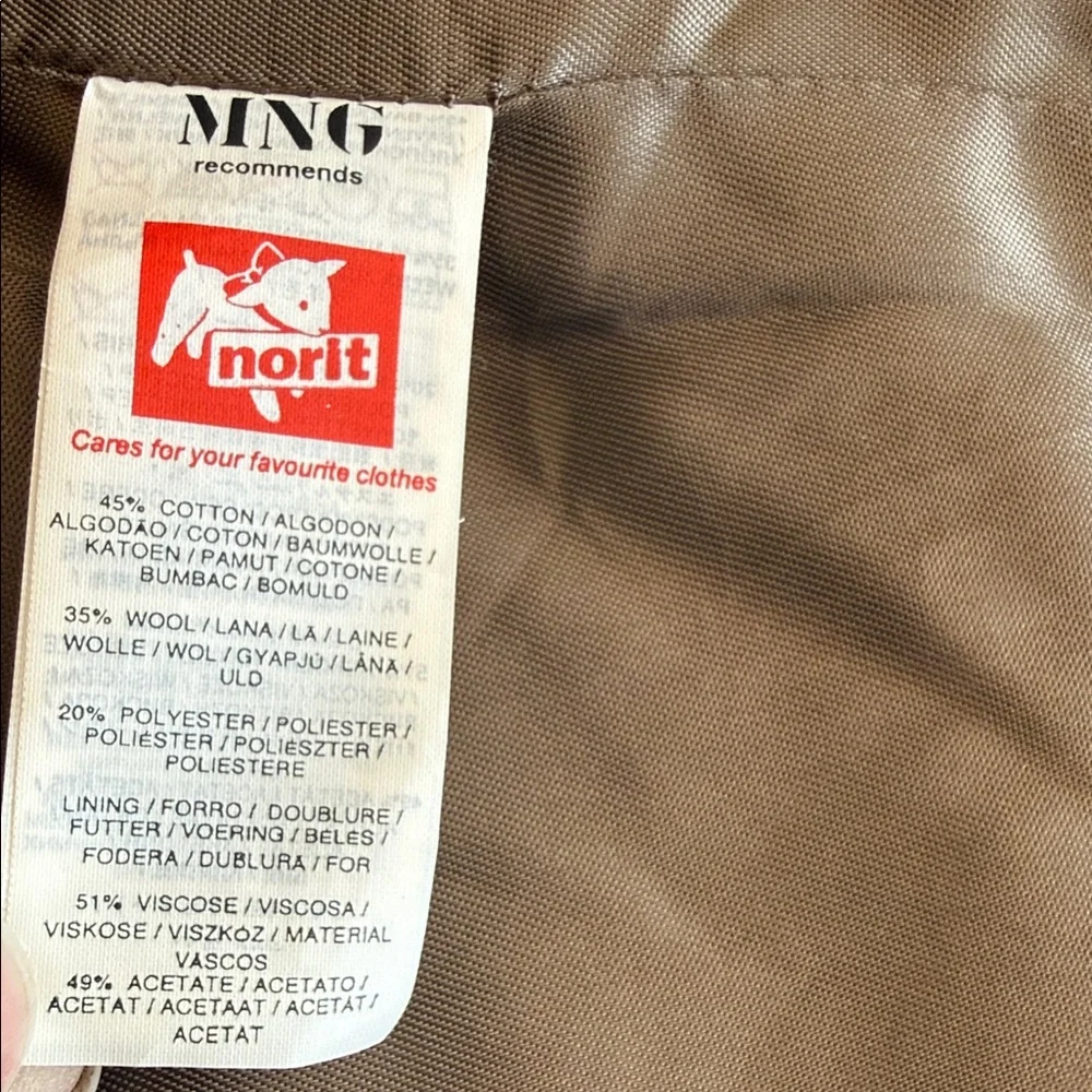 Mango (MNG) floral damask tapestry jacquard boho trench coat XS - Picture 9 of 13